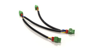 Euroblock 3 pin to Euroblock 3 pin, 4 connectors premade link cable (amplifiers, preamps and mixers inputs link wire, to share the same audio signal).