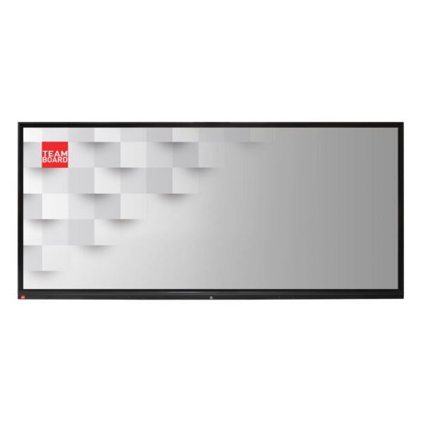 TeamBoard 105" Ultimate 5k, 420 cd/m2, format 21:9. Écran tactile IR LED mince + support mural avec emplacement mini OPS