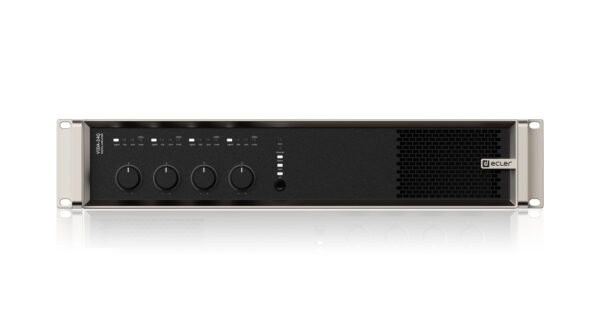 Ecler VIDA-24Q - Amplificateur numérique 2400W Dante™/AES67 avec DSP et lecteur audio, 4 sorties, 8 ohms / 70V.