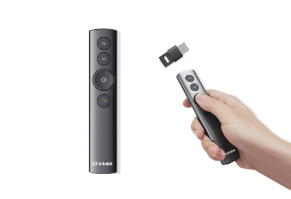 Infobit - iMeeting PT21, Smart Wireless Presenter with Spotlight, Magnifier, Mark, Clock Reminder and USB Storage.