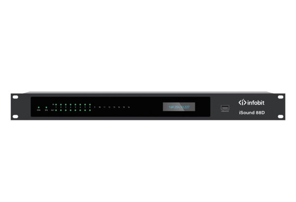 Infobit - iSound 88D 8x8 Audio Digital Signal Processor (DSP), with Dante - Image 2
