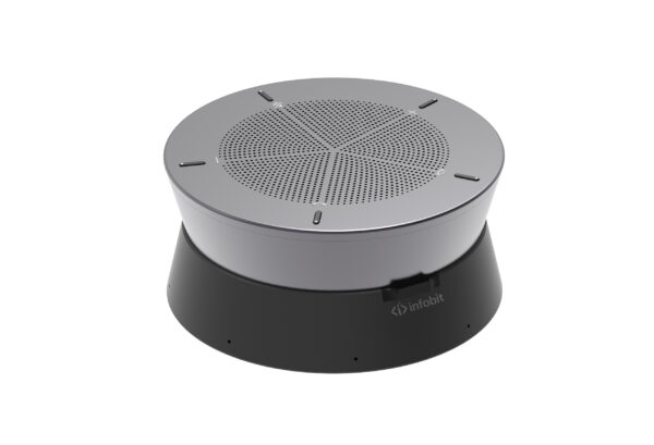 Infobit - iSpeaker M500 USB Microphone Omnidirectionnel. Portée de 5 m, possibilité de chaînage jusqu'à 5 pcs via RJ45. Fonctionne avec iCam VB60.