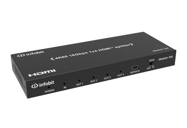 Infobit - iSwitch 104 4K60 1x4 HDMI splitter, smart EDID - Image 6
