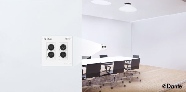 Infobit - iTRANS DX-22-US Dante 2CH Wallplate US Version with PoE, XLR port - Image 4