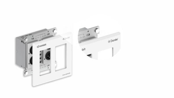 Infobit - iTRANS DX-22-US Dante 2CH Wallplate US Version with PoE, XLR port - Image 3