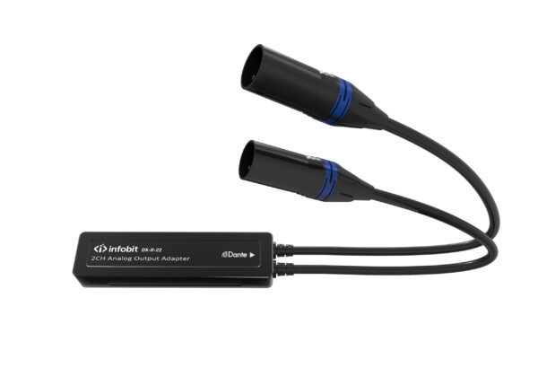 Infobit - iTRANS DX-R-22 Dante 2CH Analog Audio Encoder (Rx) with PoE, XLR port