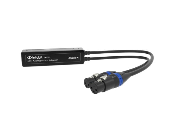 Infobit - iTRANS DX-T-22 Dante 2CH Analog Audio Encoder (Tx) with PoE, XLR port