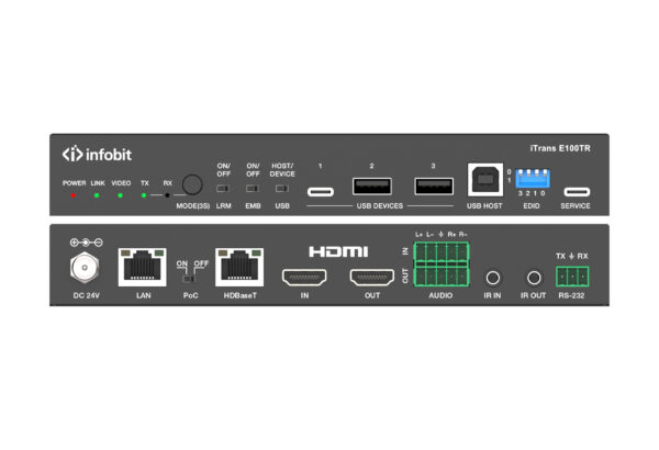 Infobit - iTrans E100TR HDMI 4K60 over HDBaseT 3.0 Extender (100m), Transceiver. - Image 3