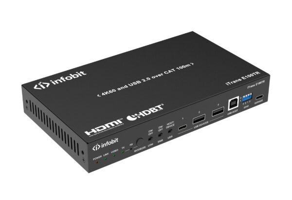 Infobit - iTrans E100TR HDMI 4K60 over HDBaseT 3.0 Extender (100m), Transceiver. - Image 4