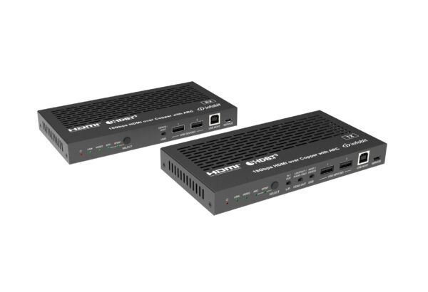 Infobit - iTrans E100V3K HDMI 4K60 over HDBaseT extenders (Tx and Rx), 100m for  4K/60Hz, POC, KVM, USB. - Image 4