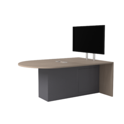 Table de réunion avec support de télévision  6 pi x 4 pi