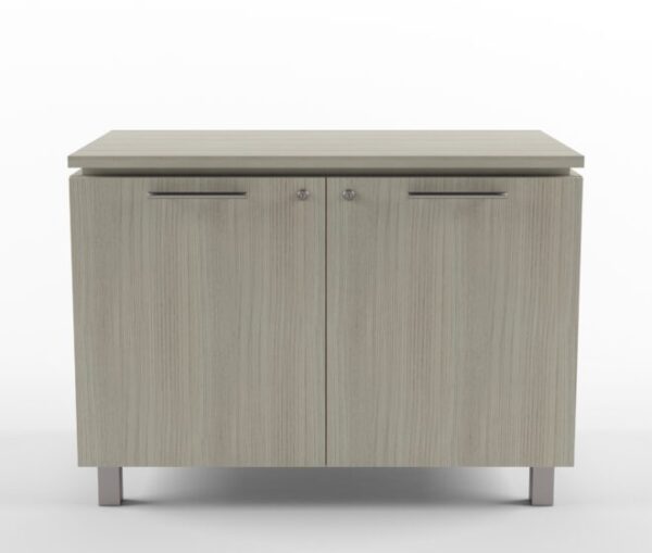 Designer Av Credenza - 2 X 12 RU Lockable Cabinets