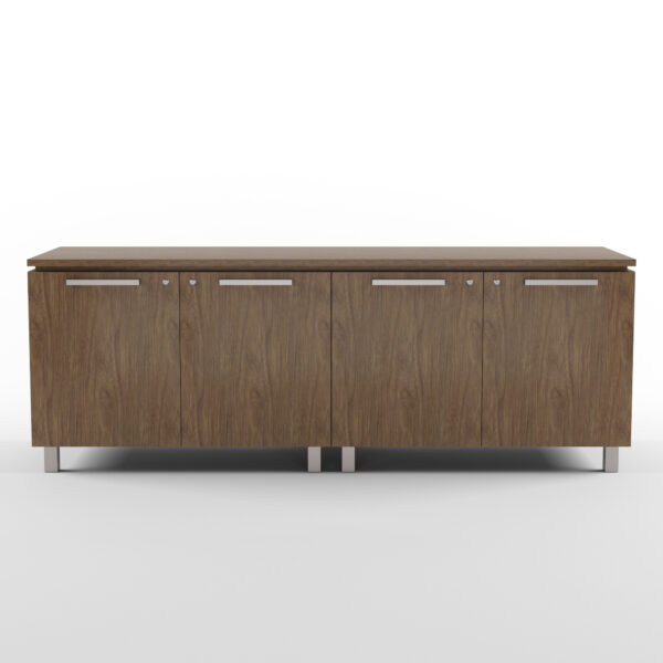 Designer Av Credenza - 4 X 12 RU Lockable Cabinets - Image 3