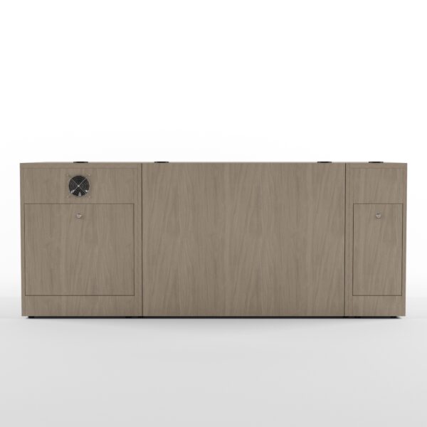 Height Adjustable Desk With 15 RU Cabinet & Drawer Unit - Image 2