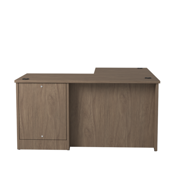 L-Shaped Desk With Lockable Storag - 12 RU - Image 2