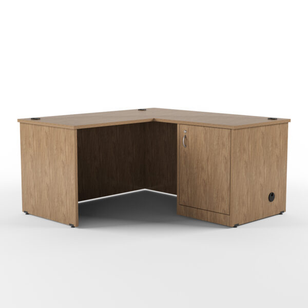 L-Shaped Desk With Lockable Storag - 12 RU