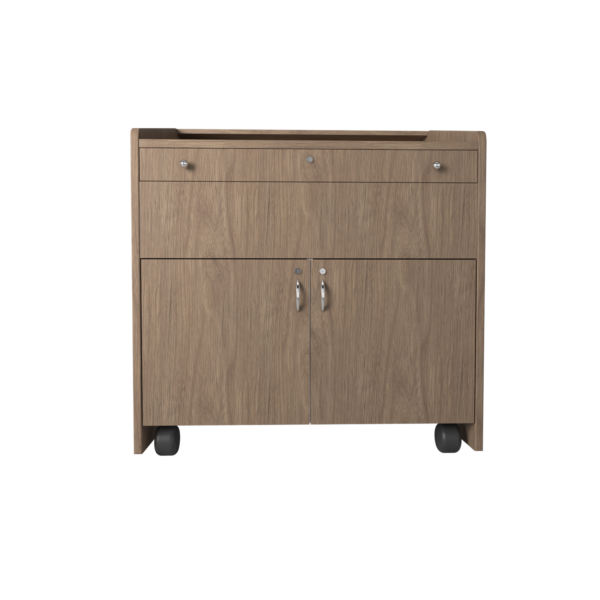 48 in Podium With Lockable Storage And Pull-Out Side Drawer For Document Camera - 10 RU
