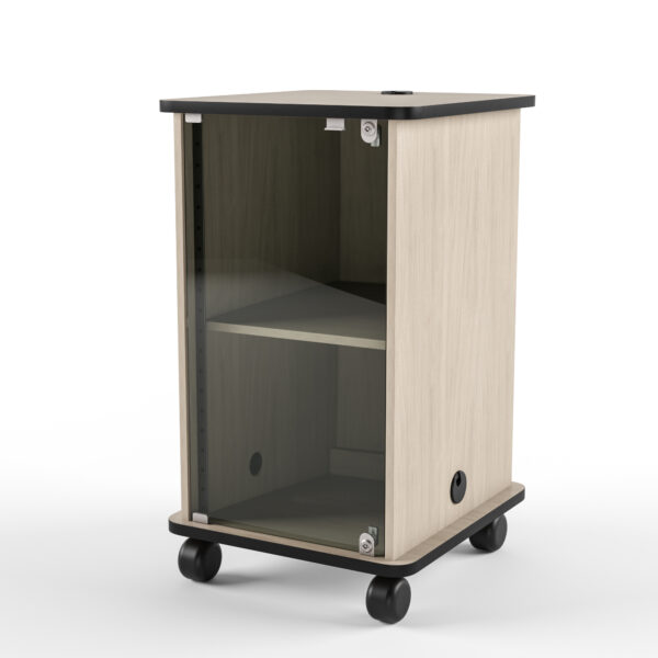 Av Mobile Rack Cabinet  20 RU, Plexiglass Door