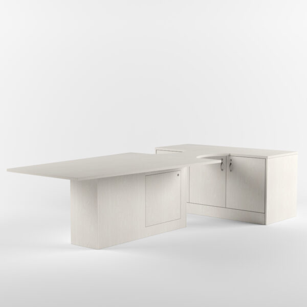 Video Conferencing Desk With Credenza - Image 2