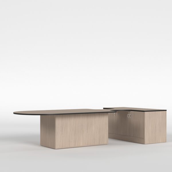 Video Conferencing Desk With Credenza