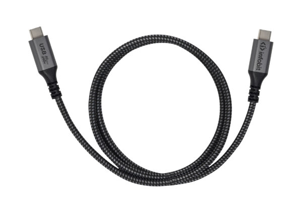Infobit - iCable- U4-CC4012, USB4 40Gbps Copper Cable, CM to CM, 240W PD, 8K60Hz, E-Marker, 1.2 m - Image 2