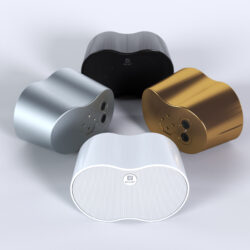 Ecler – 2-way surface mounted passive loudspeaker (4″ woofer and 1″ tweeter), 40 WRMS @ 8ohm, IP-44. Titanium