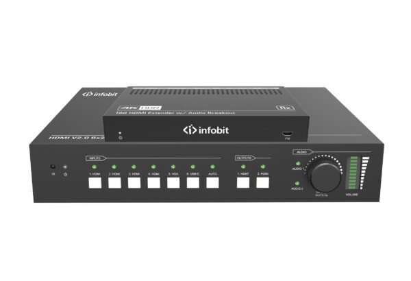 Infobit - 4K60 6X2 Presentation Switcher w/ HDMI and HDBaseT outputs - Image 3