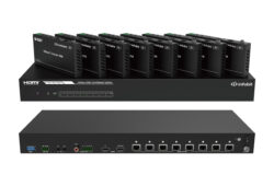 Infobit – iSwitch 108 4K60 1×8 HDMI splitter, smart EDID, avec audio et 8x 150m HDBaseT Rx