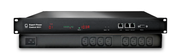GUDE - PDU (Unité de distribution d'énergie) octuple avec interrupteur et compteur, 8x IEC C13
