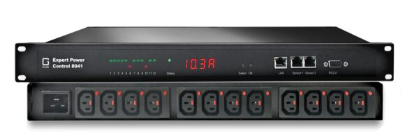 GUDE - 12-fold switched and metered PDU (Power Distribution Unit), 12x IEC C13 Lock