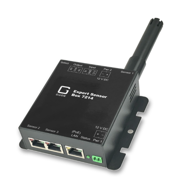 GUDE - Capteur LAN avec sortie relais et entrée de signal pour la surveillance de l'environnement, capteur de température/humidité/pression de l'air