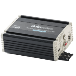 Datavideo – Convertisseur 12G-SDI vers HDMI 4K. Il désembarrasse l&rsquo;audio. Kit de montage en rack disponible. Il peut accueillir 8 DAC-8P-4K dans un ra