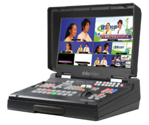 Datavideo - Studio mobile HD à 6 entrées avec streaming et enregistrement intégrés. Il est équipé de 4 entrées HD-SDI et 2 entrées HDMI.