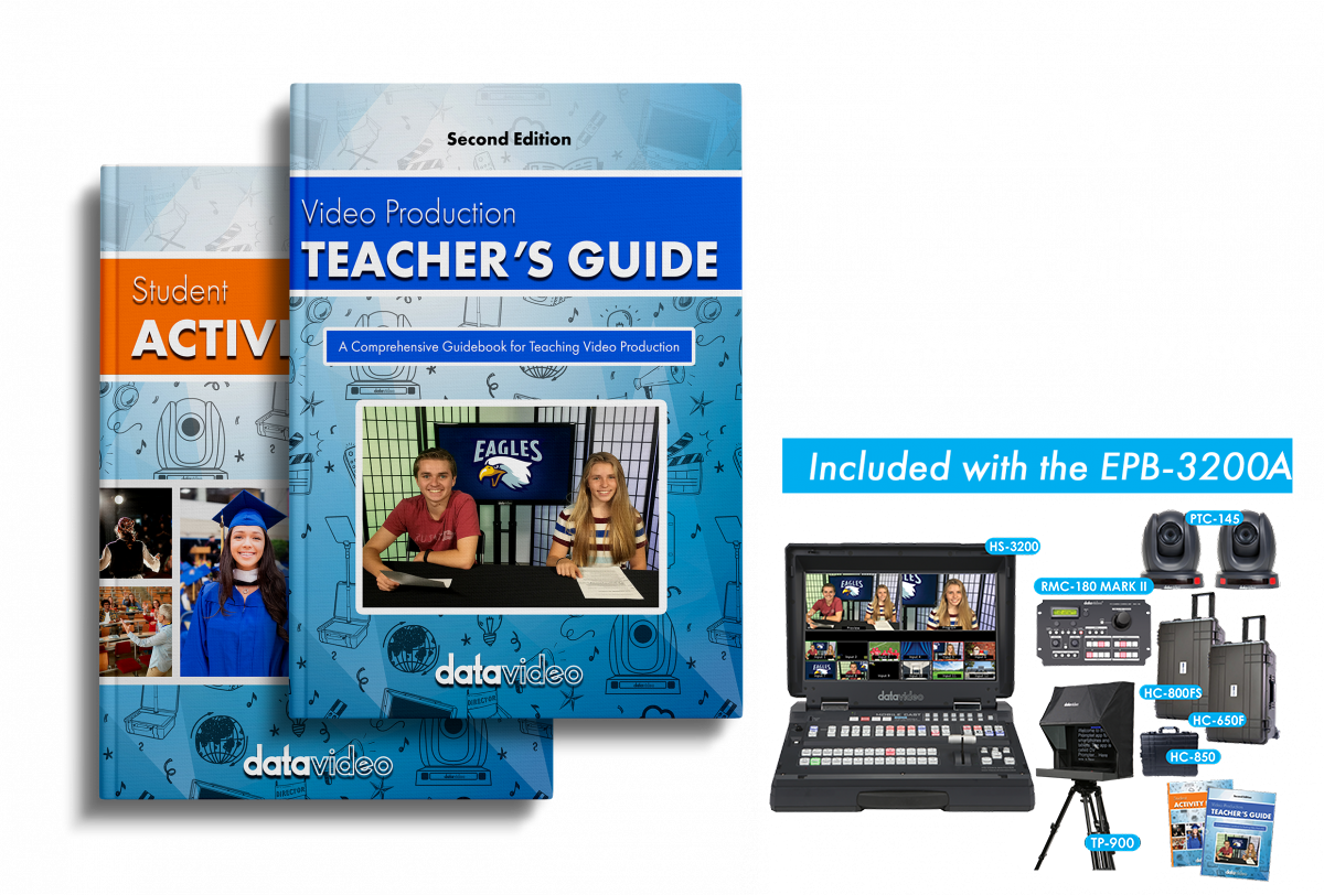 Datavideo - Deuxième édition du guide pédagogique sur la production vidéo, du cahier d'activités et de 8 vidéos tutorielles. Le guide pédagogique four