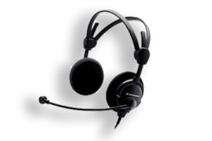 Braehler - Casque d'interprète professionnel, avec microphone électret (directivité cardioïde), col de cygne flexible, microphone pouvant être porté à