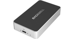 Magewell - Pro Convert IP to USB -  captures an NDI, NDI HX or streaming source through a USB 3.0 interface.
