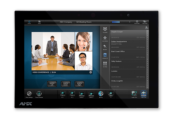 10.1" Modero X Series Widescreen Portrait Wall Mount Touch Panel, features include: capacitive multi-touch screen, microphone, intercom, speakers, har – Image 2
