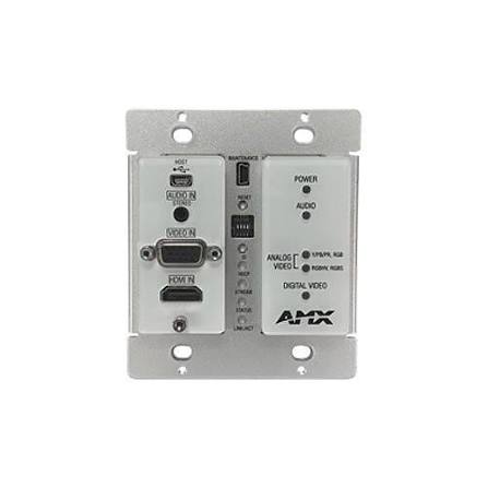 SVSI Decor Style Wallplate Minimal Compression Video over IP Encoder with Ethernet port, KVM-over-IP keyboard and mouse operation, serial, audio, VGA,