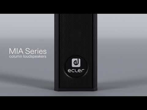 Ecler - mini haut-parleur colonne array, 8 x 1,5", 40 WRMS. IP44, Livré avec support FLATY, Couleur Noir